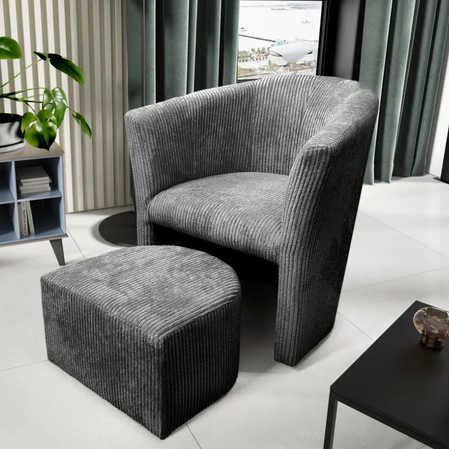Fauteuil Lina Velours Côtelé