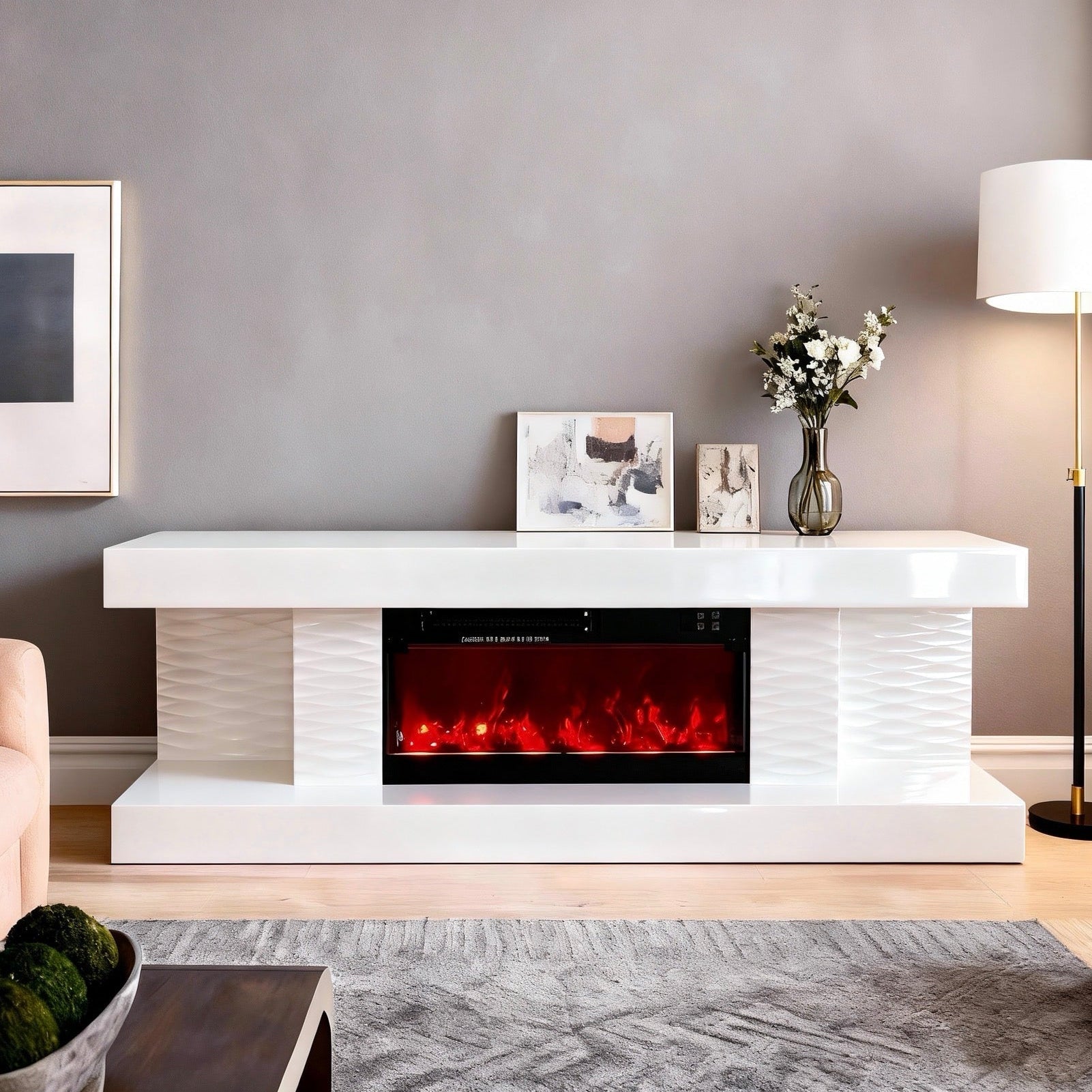 Meuble TV Cheminée Katty