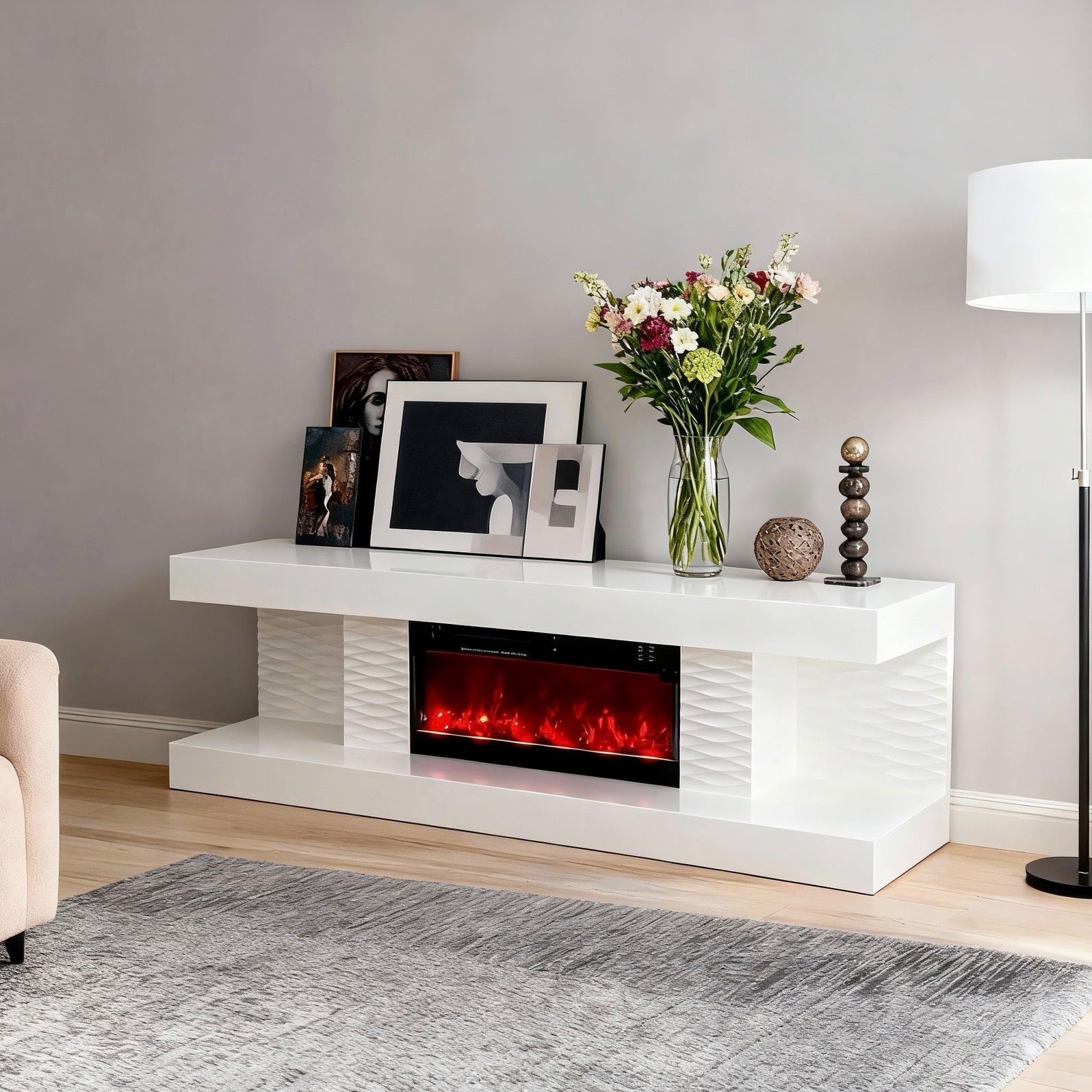 Meuble TV Cheminée Katty